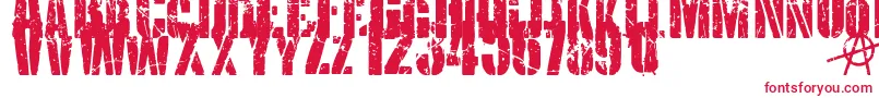 KriptonB1 Font – Red Fonts on White Background
