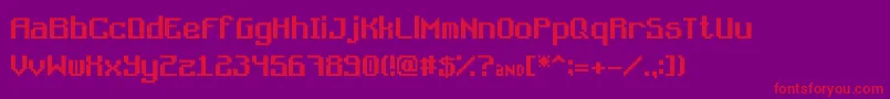 Bugsmirc07 Font – Red Fonts on Purple Background