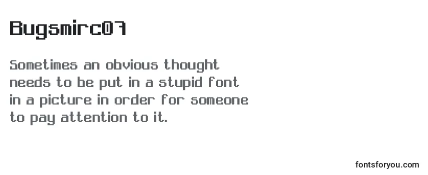 Review of the Bugsmirc07 Font