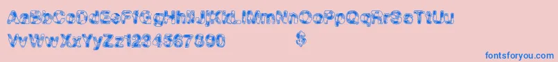 Plaidevent Font – Blue Fonts on Pink Background