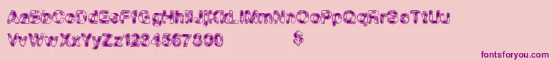 Plaidevent-Schriftart – Violette Schriften auf rosa Hintergrund