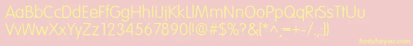 VolkswagenRegular Font – Yellow Fonts on Pink Background