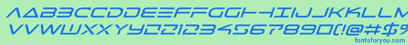 Telemarinesexpandital Font – Blue Fonts on Green Background