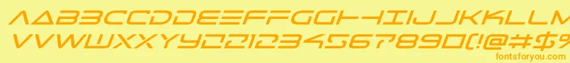 Telemarinesexpandital Font – Orange Fonts on Yellow Background