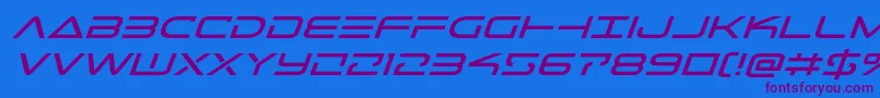 Telemarinesexpandital Font – Purple Fonts on Blue Background