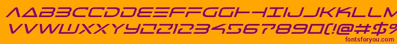 Telemarinesexpandital Font – Purple Fonts on Orange Background