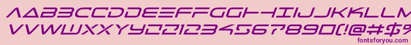 Telemarinesexpandital Font – Purple Fonts on Pink Background