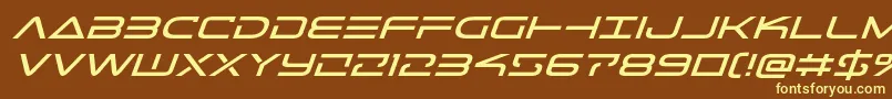 Telemarinesexpandital Font – Yellow Fonts on Brown Background