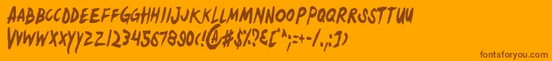 Yellowc Font – Brown Fonts on Orange Background