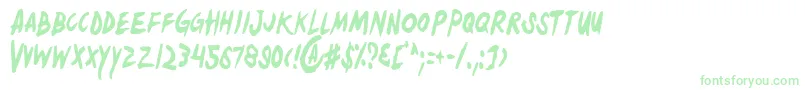 Yellowc Font – Green Fonts on White Background