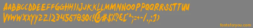 Yellowc Font – Orange Fonts on Gray Background