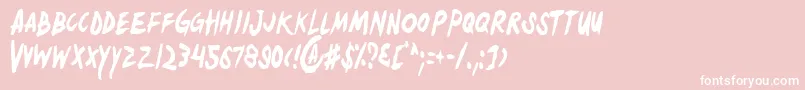 Yellowc Font – White Fonts on Pink Background