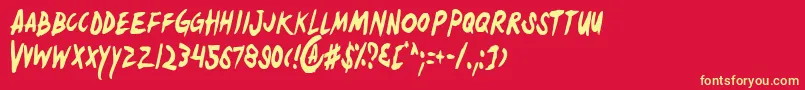 Yellowc Font – Yellow Fonts on Red Background