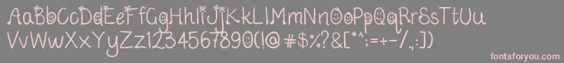 Bowsandboots Font – Pink Fonts on Gray Background