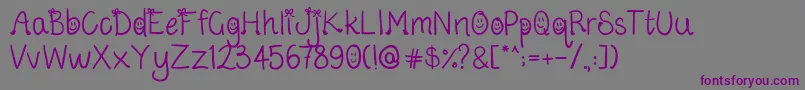 Bowsandboots Font – Purple Fonts on Gray Background