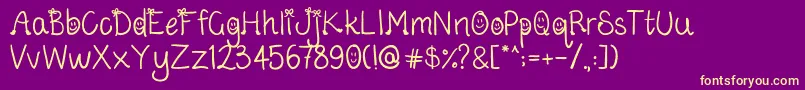 Bowsandboots Font – Yellow Fonts on Purple Background