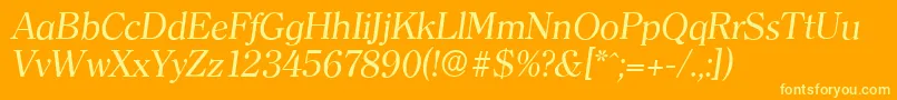 En savoir plus sur la police ClearfaceserialItalic Police ClearfaceserialItalic – polices jaunes sur fond orange