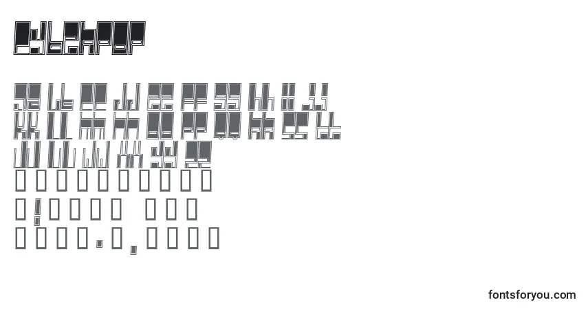 Schriftart Cyberpop – Alphabet, Zahlen, spezielle Symbole