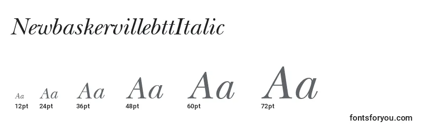 NewbaskervillebttItalic Font Sizes
