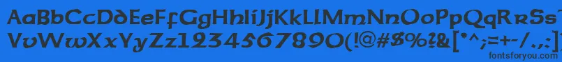 SherwoodRegular Font – Black Fonts on Blue Background