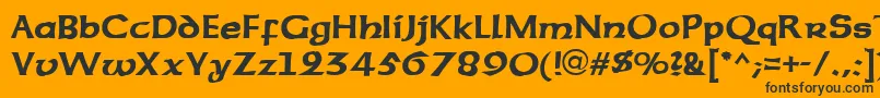 SherwoodRegular Font – Black Fonts on Orange Background