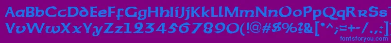 SherwoodRegular Font – Blue Fonts on Purple Background