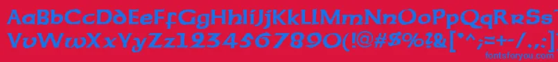 SherwoodRegular Font – Blue Fonts on Red Background