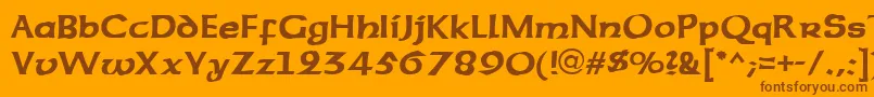 SherwoodRegular Font – Brown Fonts on Orange Background