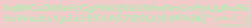 SherwoodRegular Font – Green Fonts on Pink Background