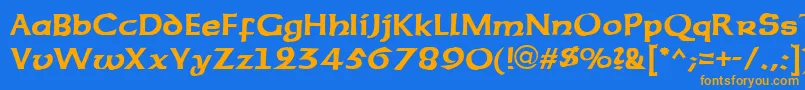 SherwoodRegular Font – Orange Fonts on Blue Background