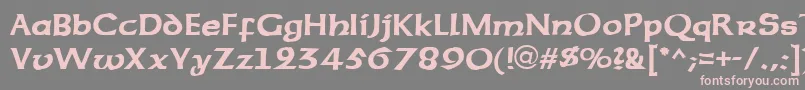 SherwoodRegular Font – Pink Fonts on Gray Background