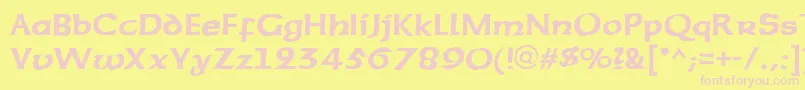 SherwoodRegular Font – Pink Fonts on Yellow Background
