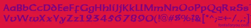 SherwoodRegular Font – Purple Fonts on Red Background