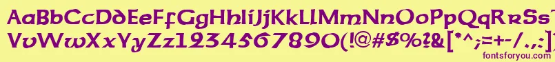 SherwoodRegular Font – Purple Fonts on Yellow Background