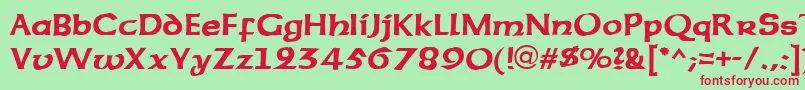 SherwoodRegular Font – Red Fonts on Green Background