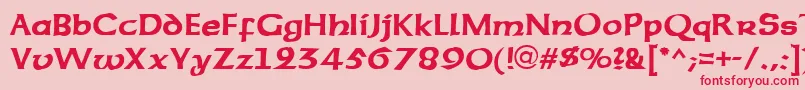 SherwoodRegular Font – Red Fonts on Pink Background