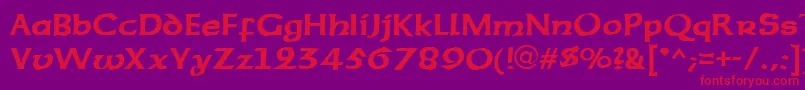 SherwoodRegular Font – Red Fonts on Purple Background