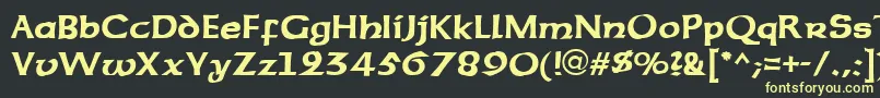 SherwoodRegular Font – Yellow Fonts on Black Background