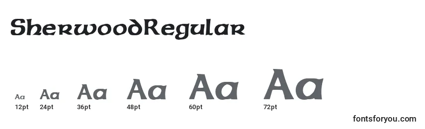 SherwoodRegular Font Sizes