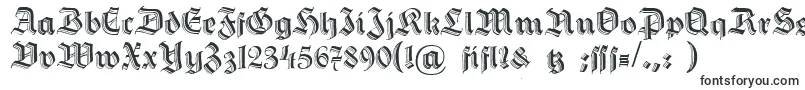 Dshermanngotisch-fontti – Alkavat D:lla olevat fontit