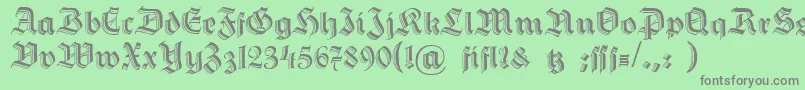 Dshermanngotisch Font – Gray Fonts on Green Background