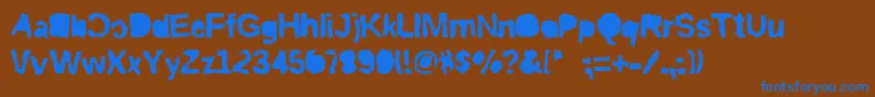 Riptrashmirror Font – Blue Fonts on Brown Background