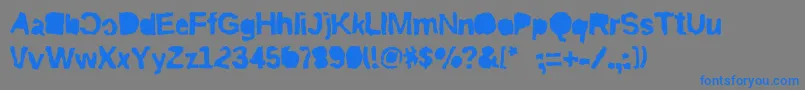 Riptrashmirror-fontti – siniset fontit harmaalla taustalla