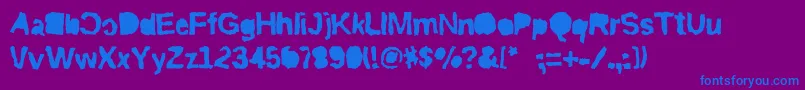 Шрифт Riptrashmirror – синие шрифты на фиолетовом фоне