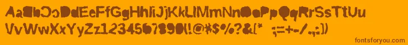 Riptrashmirror Font – Brown Fonts on Orange Background