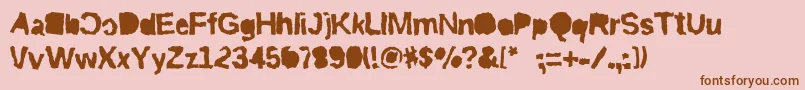 Шрифт Riptrashmirror – коричневые шрифты на розовом фоне