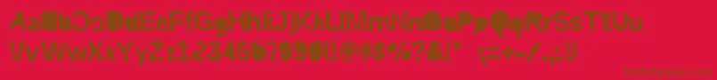 Riptrashmirror-fontti – ruskeat fontit punaisella taustalla