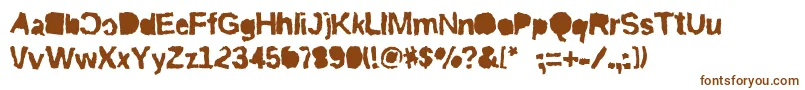Шрифт Riptrashmirror – коричневые шрифты на белом фоне