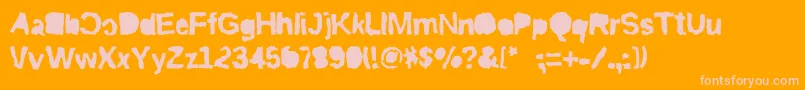 Шрифт Riptrashmirror – розовые шрифты на оранжевом фоне