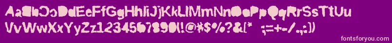 Riptrashmirror Font – Pink Fonts on Purple Background